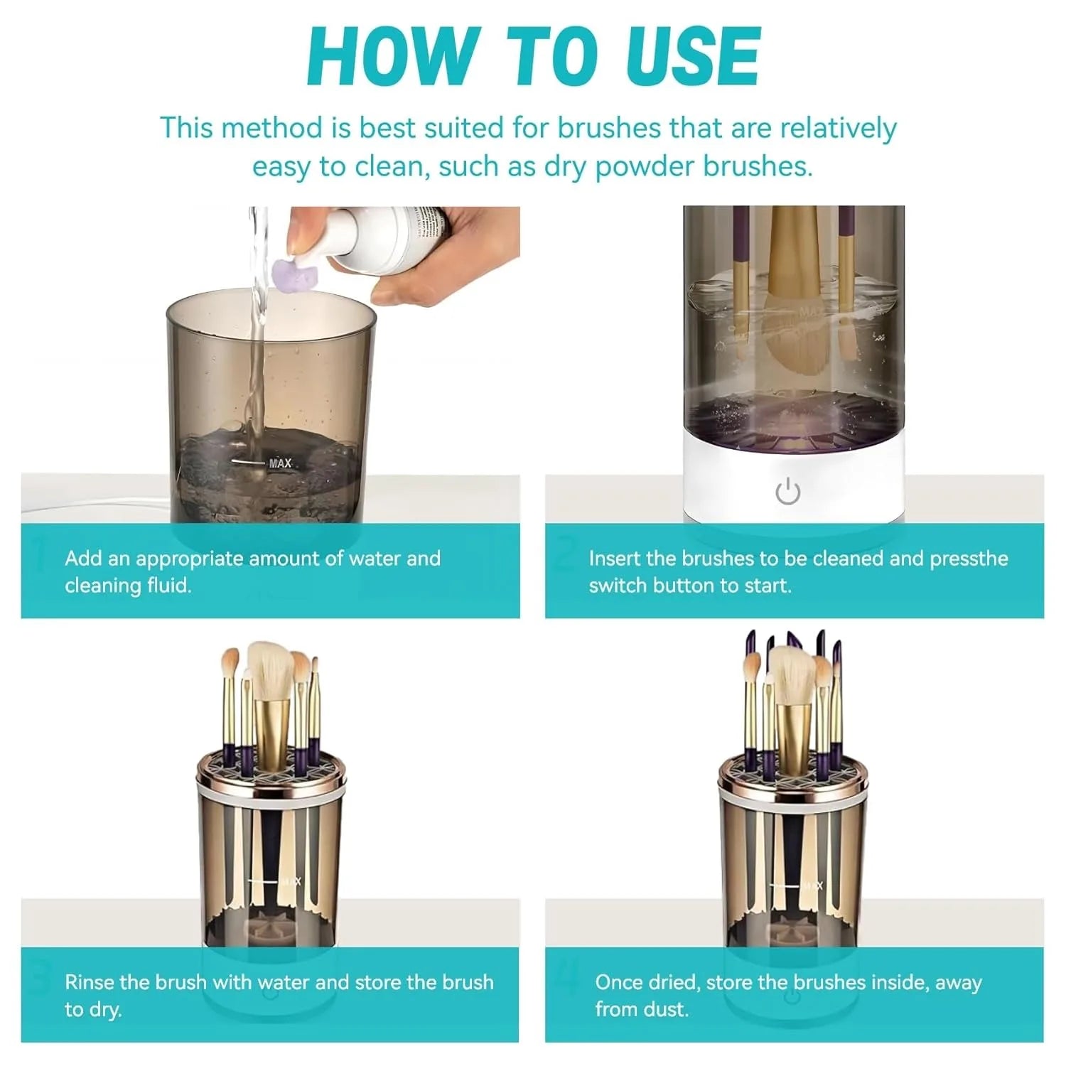 Quick Spin Makeup Brush Cleaner